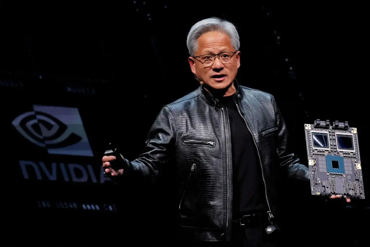 Nvidia’s CEO at the presentation