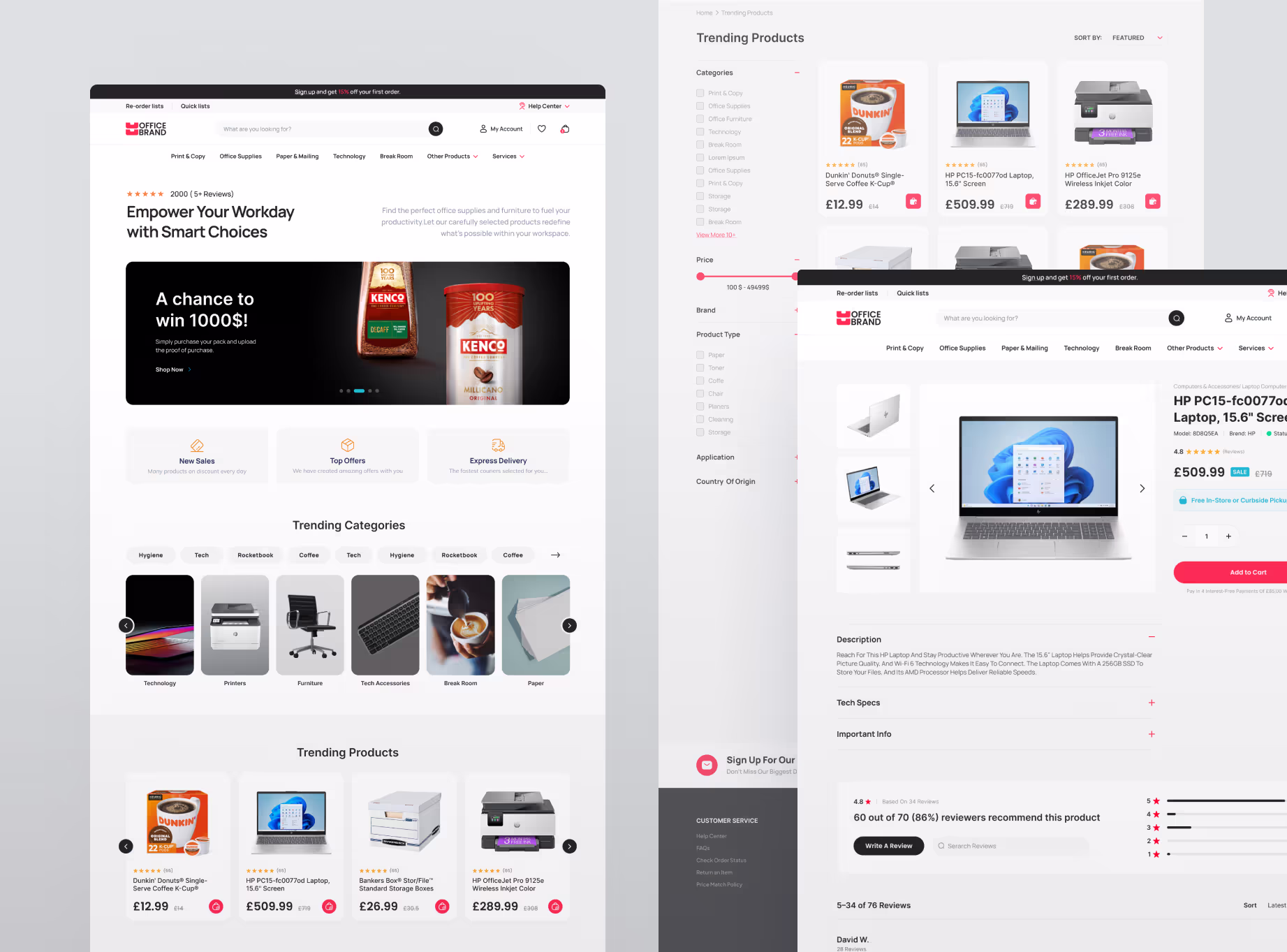 web ecommerce application showcase