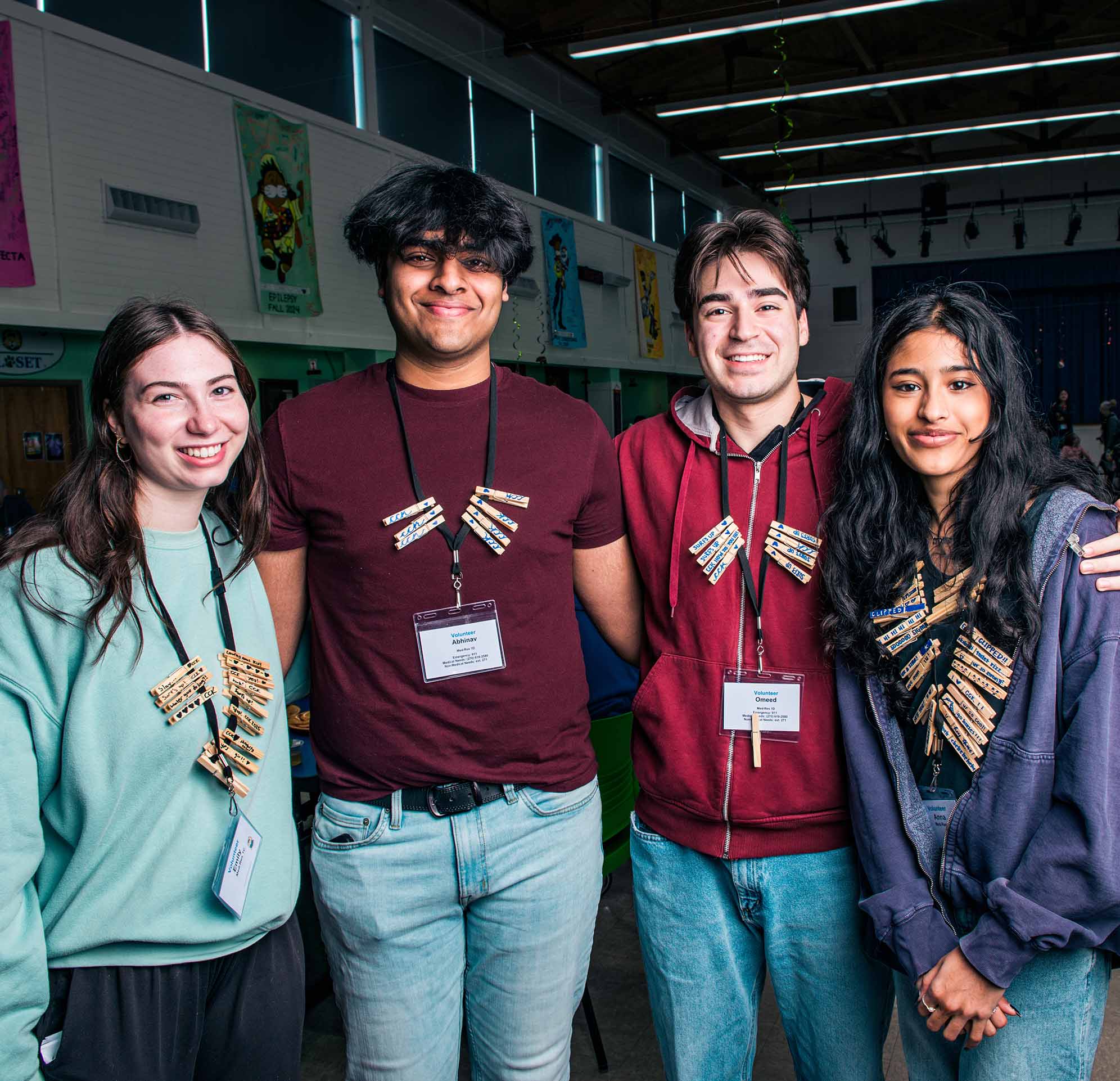 Group of young volunteers