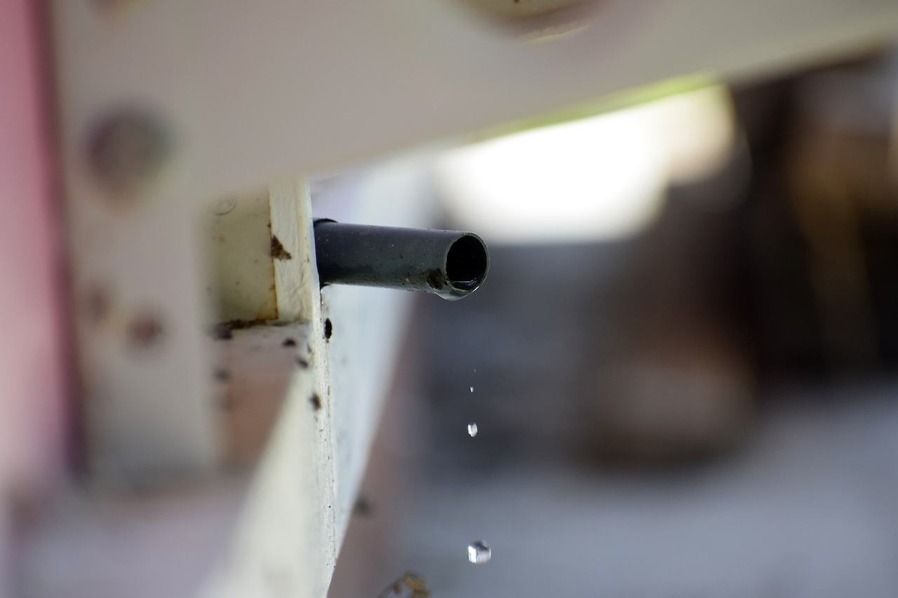 Leaking Air Conditioner Condensate Drain Pipe