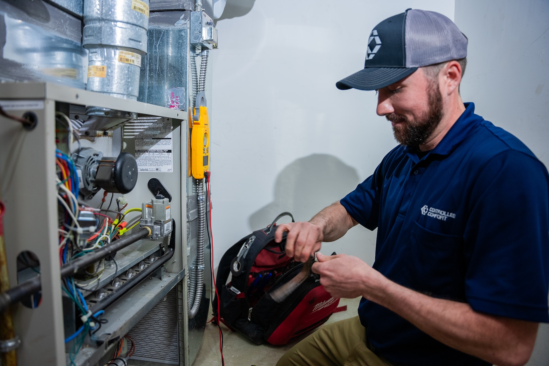HVAC Technician Performing Furnace Repair