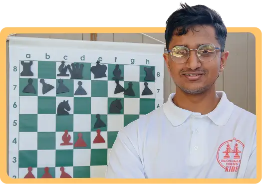Coach Aryan for Cupertino chess classes.