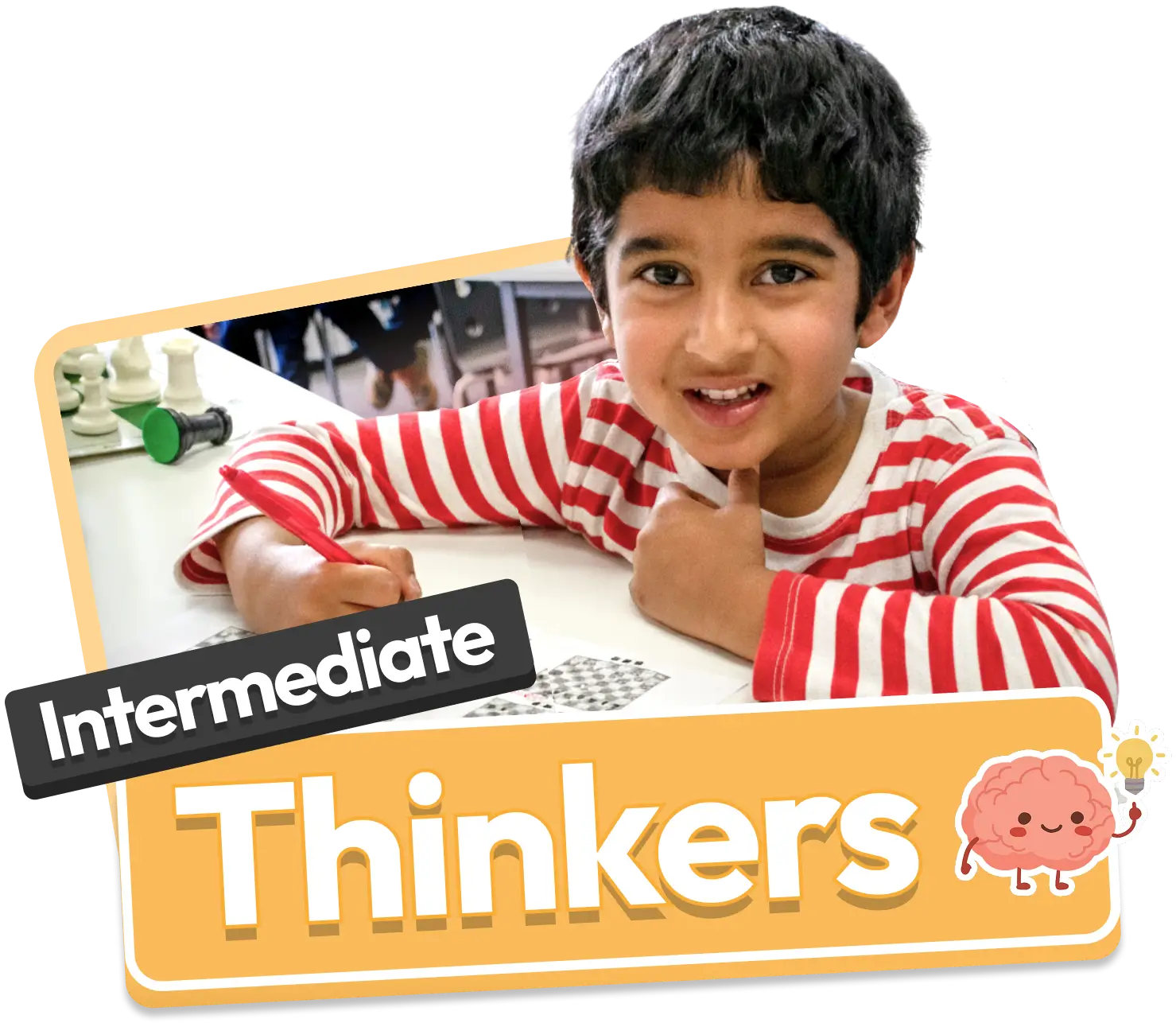 "Thinkers" for Level 3 intermediate class in Silicon Valley Chess Academy.