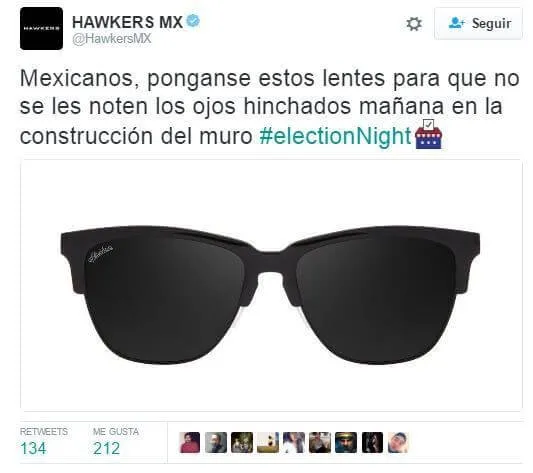 Hawkers Tweet