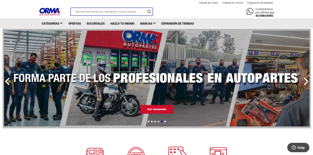 website para ORMA Autopartes