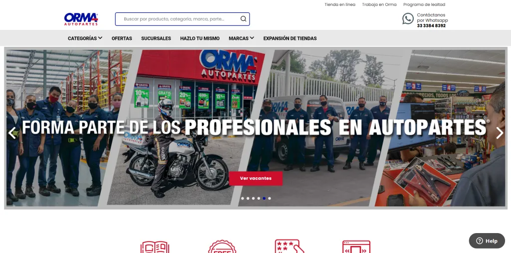 website para ORMA Autopartes