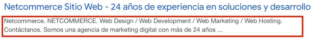 meta descripciones