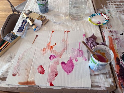 abstract kid painting