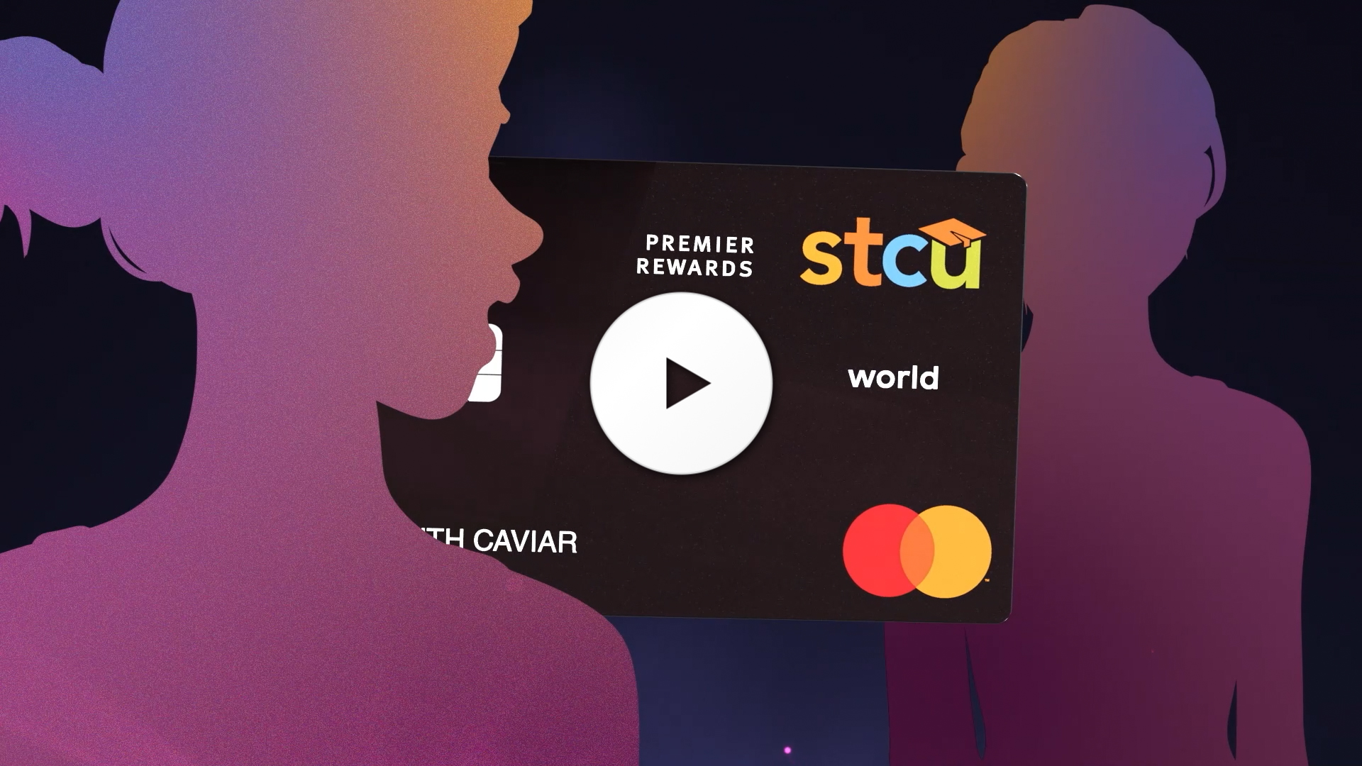A still from a video including brand characters for STCU.