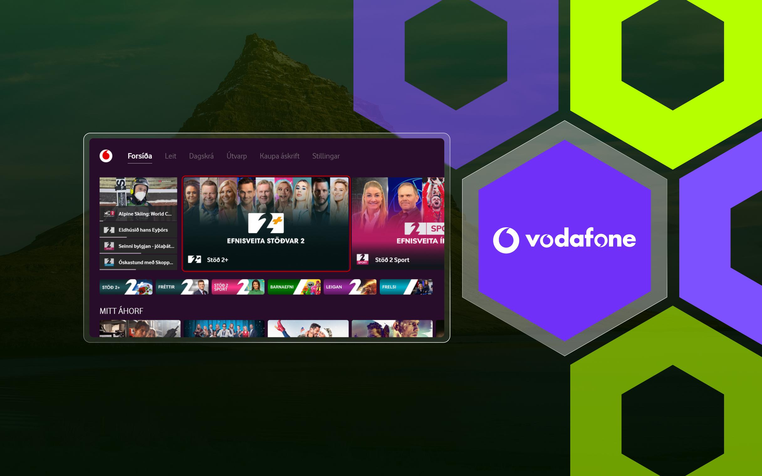 Screen capture example of Vodafone's streaming platform