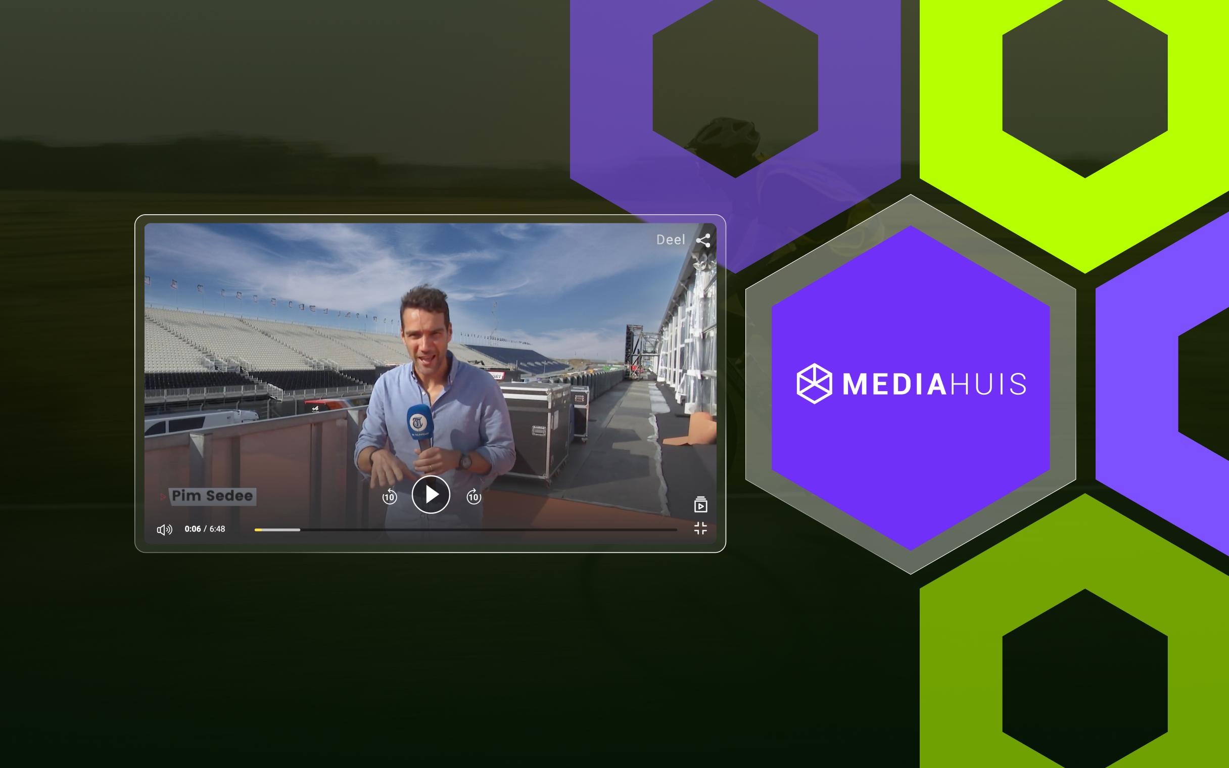 Screen capture example of mediahuis' streaming platform