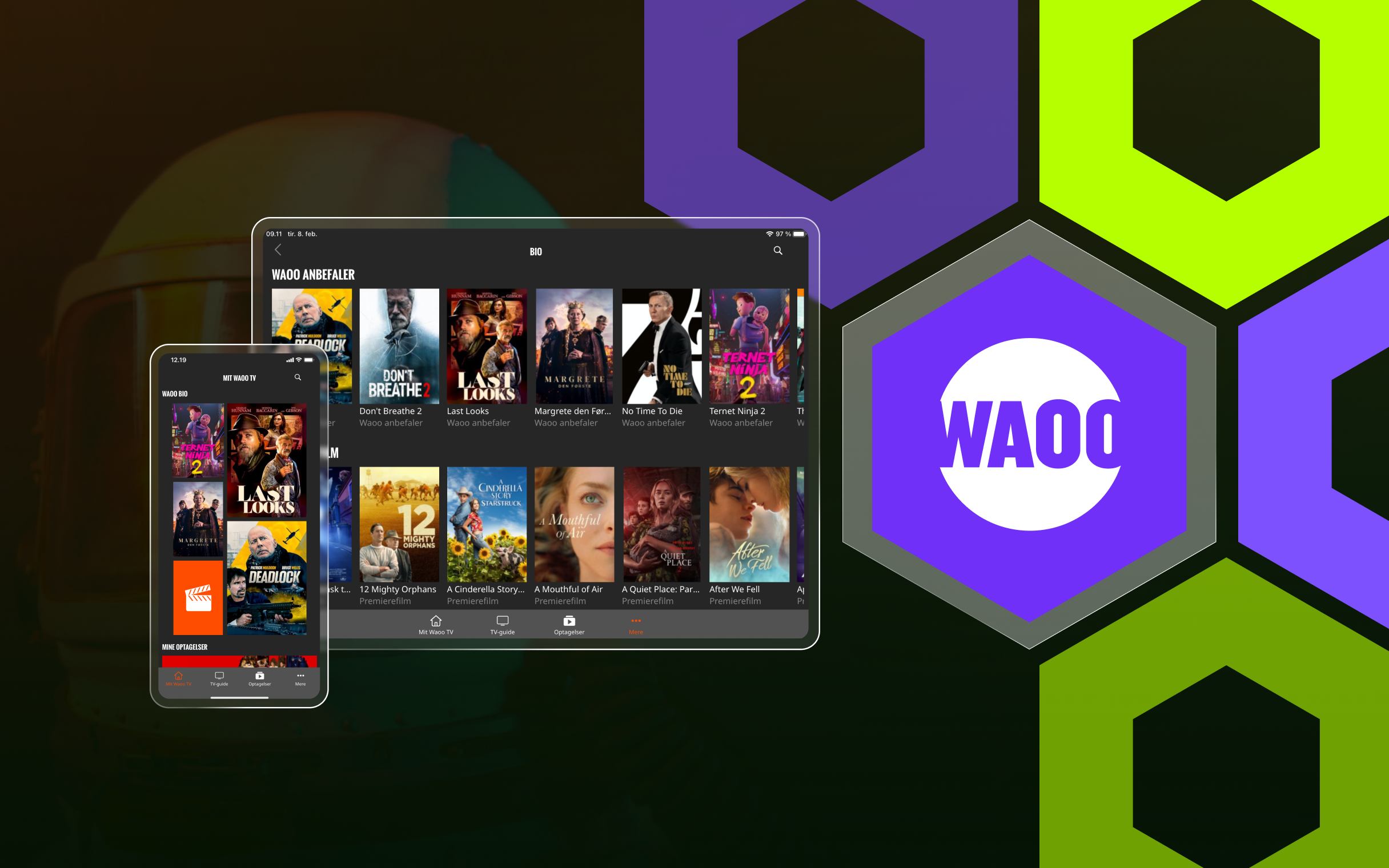 Screen capture example of Waoo's streaming platform