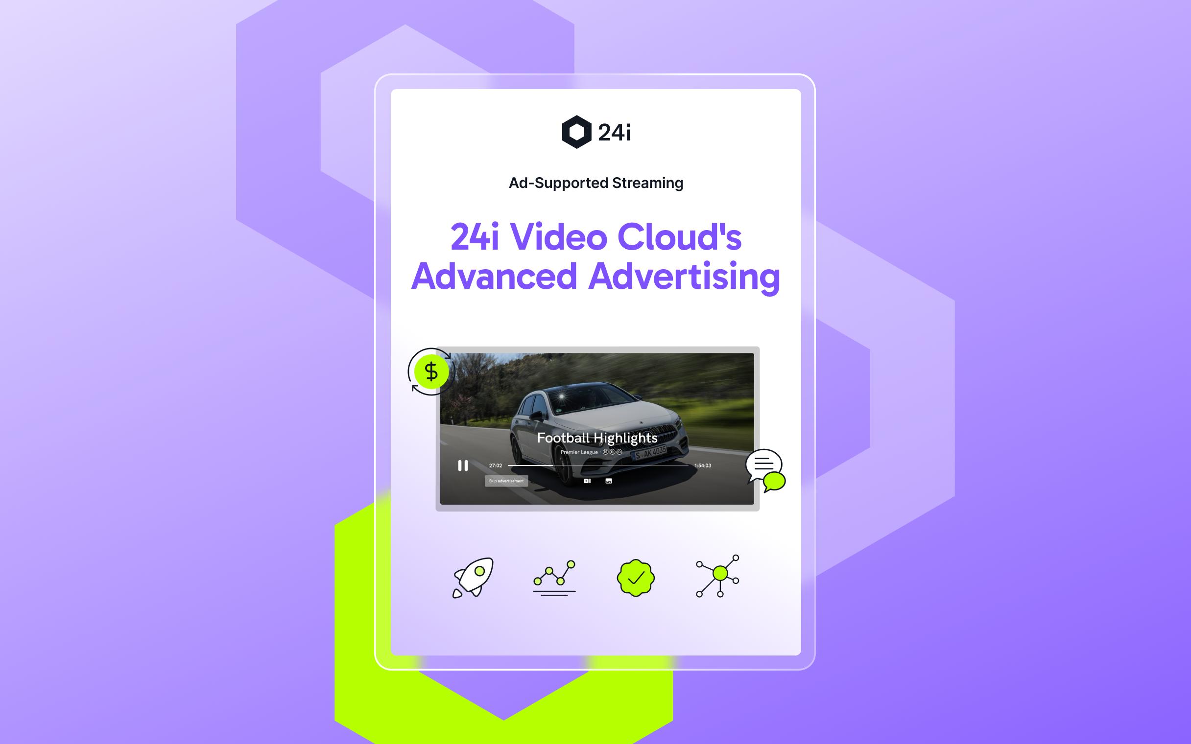Cover image for "24i Video Cloud's Advanced Advertising" ebook