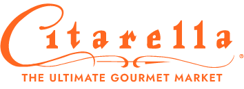 Citarella logo with orange stylized text and the tagline THE ULTIMATE GOURMET MARKET below.