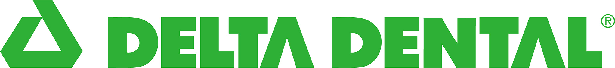 Delta Dental logo with a green triangular shape to the left and bold green text reading DELTA DENTAL with a registered trademark symbol.