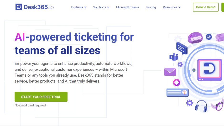 Desk365 help desk software with AI-powered ticketing for SMBs and startups