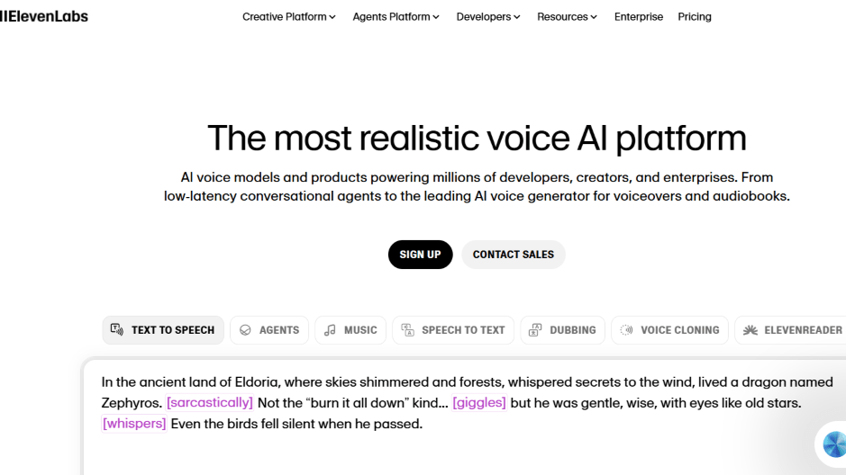 ElevenLabs for AI voiceovers and low-latency voice generation