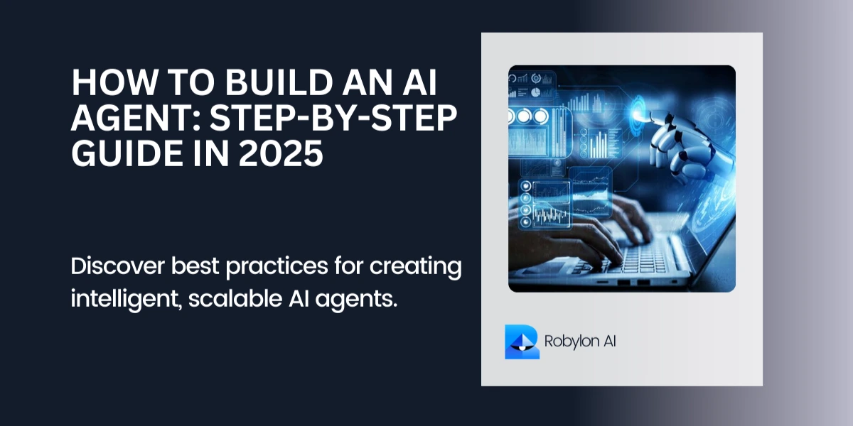 Step-by-step guide illustration for building AI agents in 2025 with best practices