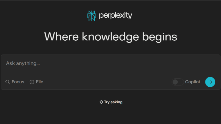 Perplexity AI search-style interface showing cited answers and real-time research summaries from trusted sources.