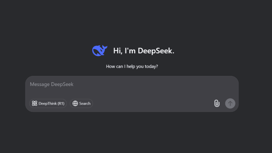 DeepSeek AI terminal is used for solving math, logic, and code problems with open-source model performance stats.