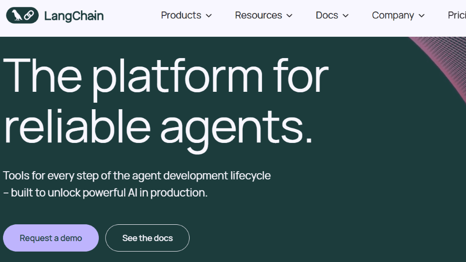 LangChain AI agent development platform for building reliable agents in production.