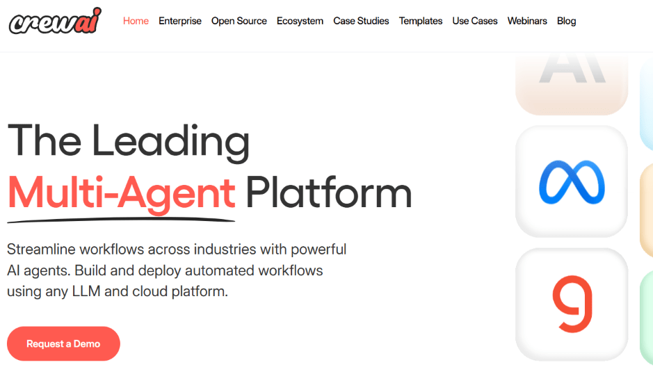 CrewAI multi-agent platform streamlining workflows with AI collaboration.