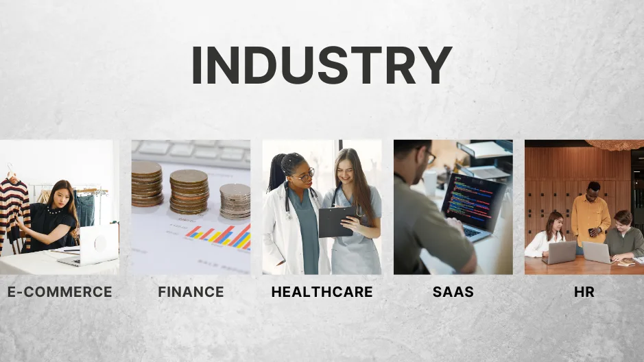 AI chatbots offer solutions across industries like SaaS, Finance, E-commerce, HR and more.