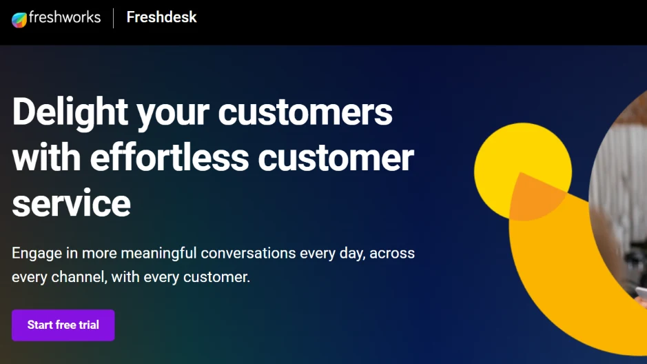 Freshdesk help desk dashboard with ticketing and automation tools