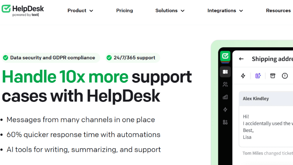 HelpDesk modern ticketing system for issue tracking