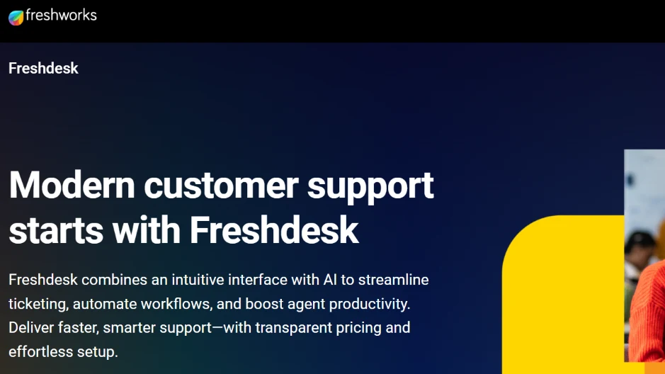 Freshdesk Freddy AI chatbot setup with smart recommendations and workflow tools