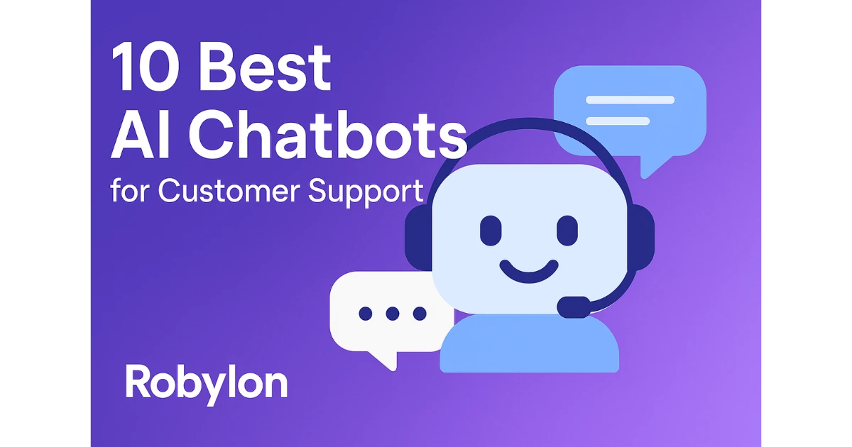 Top 10 AI chatbots for customer support in 2025, represented by AI chatbot with headset