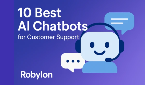 AI chatbot with headset representing the top 10 AI chatbots for customer support in 2025.