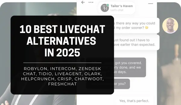 LiveChat dashboard background image with title overlay 10 Best LiveChat Alternatives in 2025