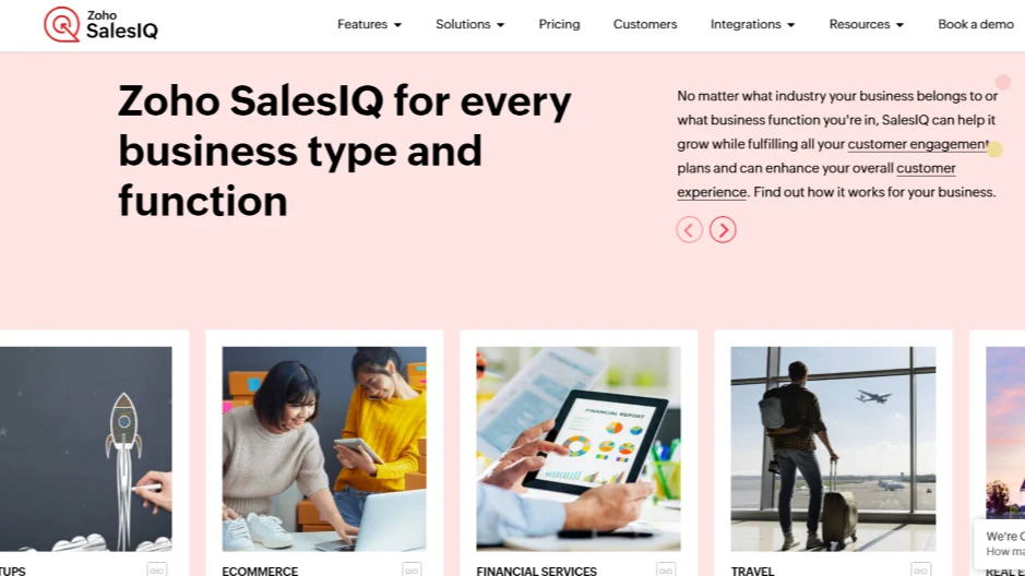 Zoho SalesIQ overview for customer engagement across industries and business functions.