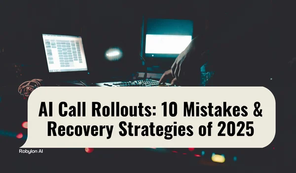 Banner for AI call automation rollout guide: 10 mistakes and recovery strategies for 2025.