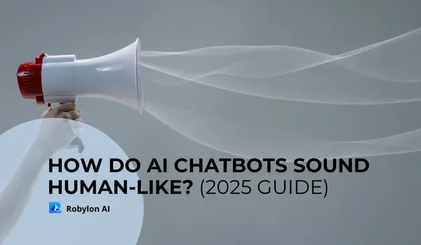  Megaphone projecting sound waves, illustrating AI chatbots designed to sound human-like