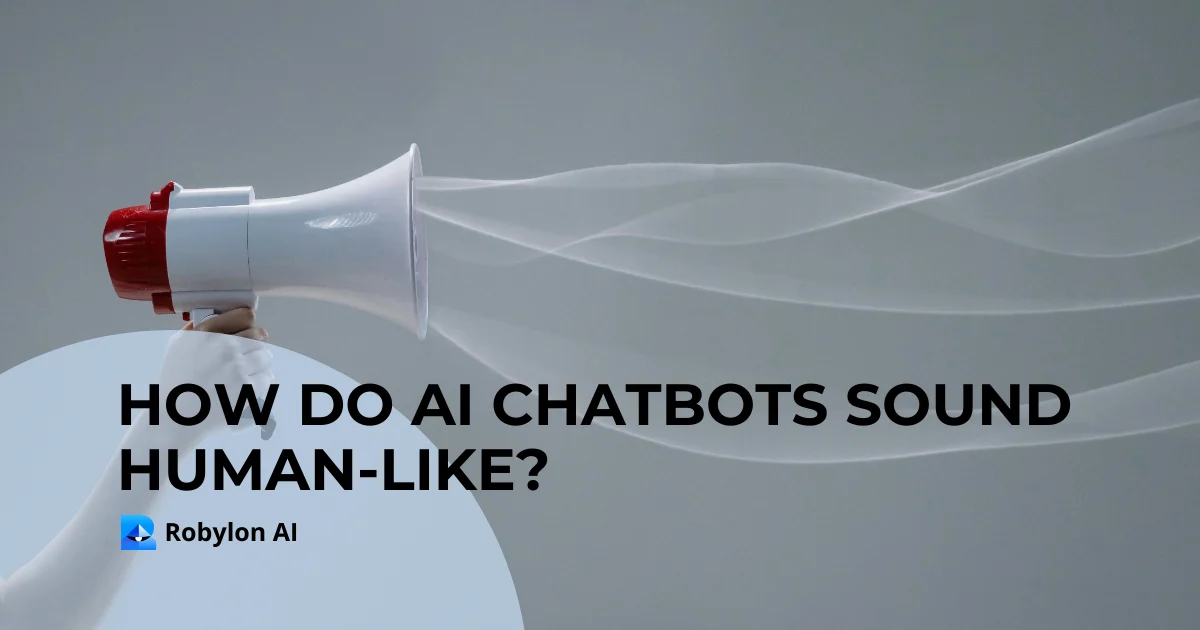 Megaphone projecting sound waves, illustrating AI chatbots designed to sound human-like