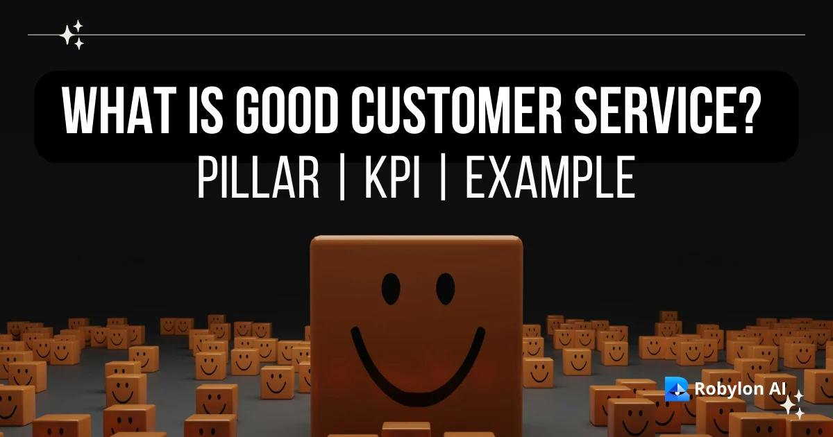 Smiling cube icons symbolizing happy customers, representing qualities and examples of good customer service.