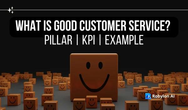 Smiling cube icons symbolizing happy customers, representing qualities and examples of good customer service.
