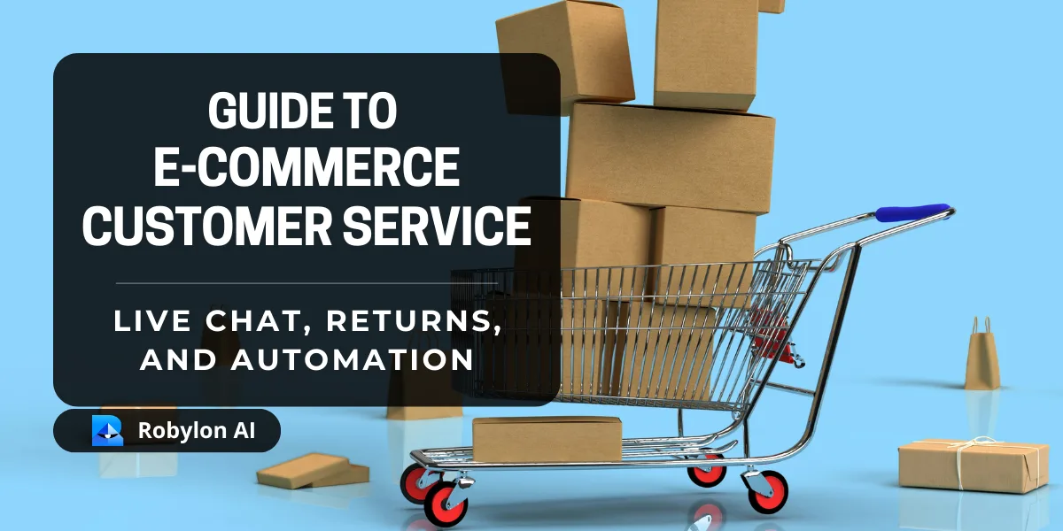 Shopping cart filled with cardboard boxes illustrating the e-commerce customer service toolkit.