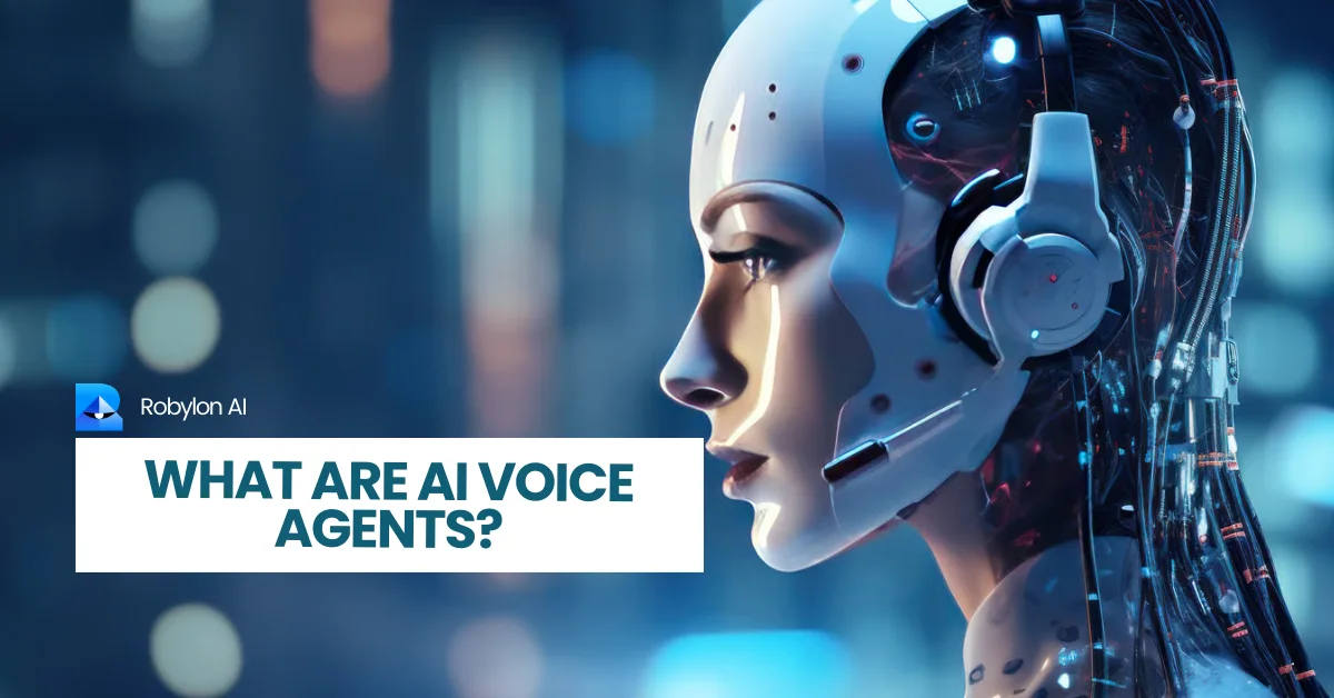 AI robot with headset representing the ultimate guide to AI voice agents