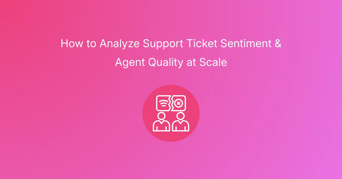 How to Analyze Support Ticket Sentiment & Agent Quality at Scale – Robylon