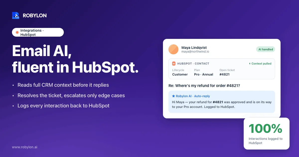 Connecting AI email support to HubSpot CRM, integration walkthrough
