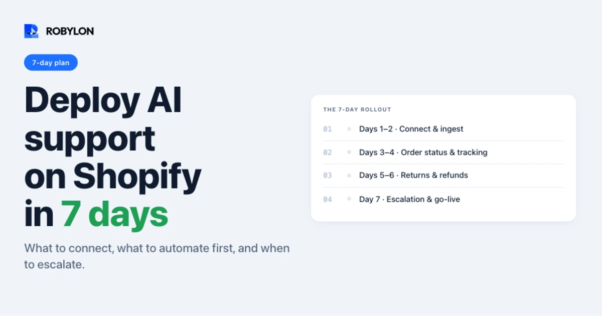 Deploying an AI customer service agent on Shopify in 7 days