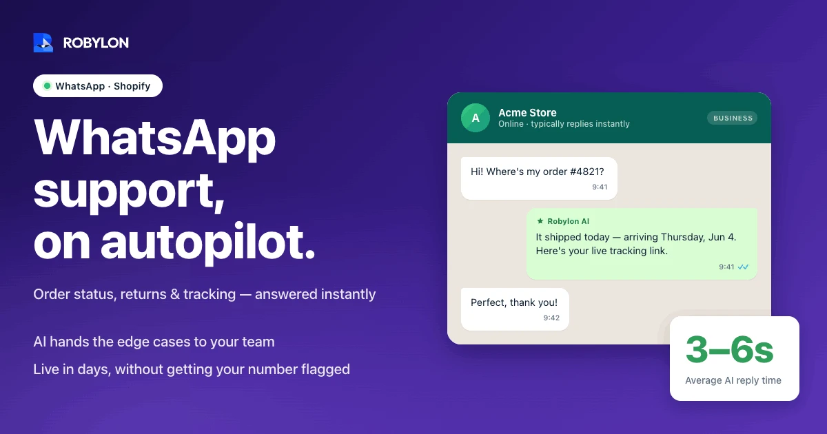 Shopify WhatsApp AI customer service in 2026