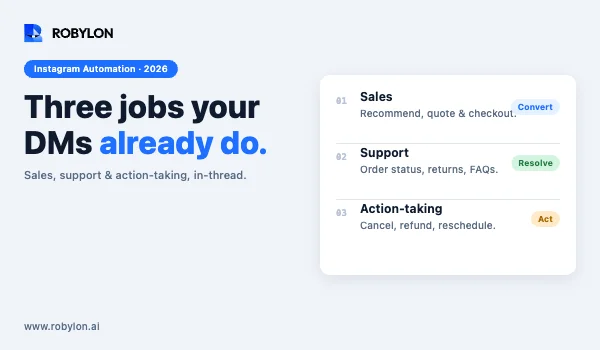 Instagram chatbot automation in 2026: sales, support and action-taking on DMs