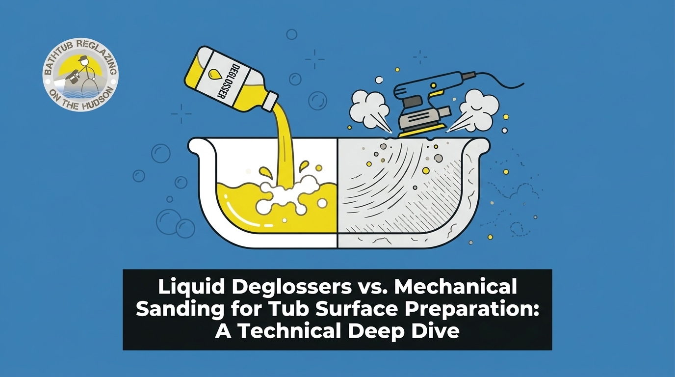 Liquid Deglossers vs. Mechanical Sanding for Tub Surface Preparation