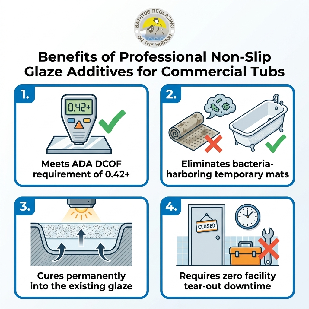 Benefits of Professional Non-Slip Glaze Additives for Commercial Tubs