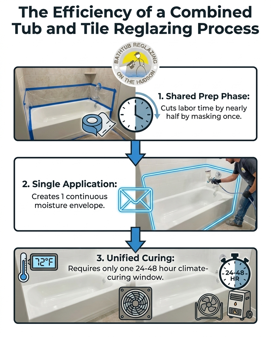 The Efficiency of a Combined Tub and Tile Reglazing Process