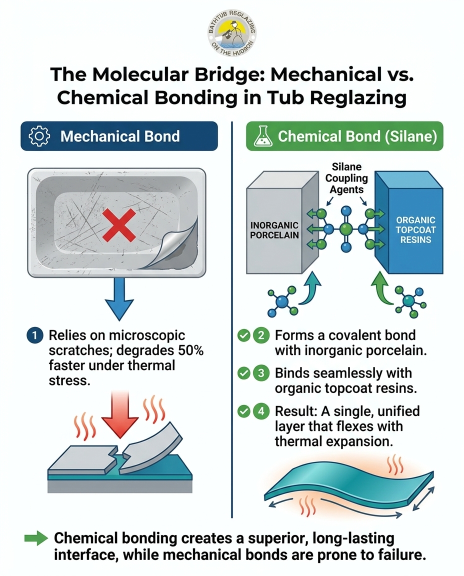 The Molecular Bridge: Mechanical vs. Chemical Bonding in Tub Reglazing